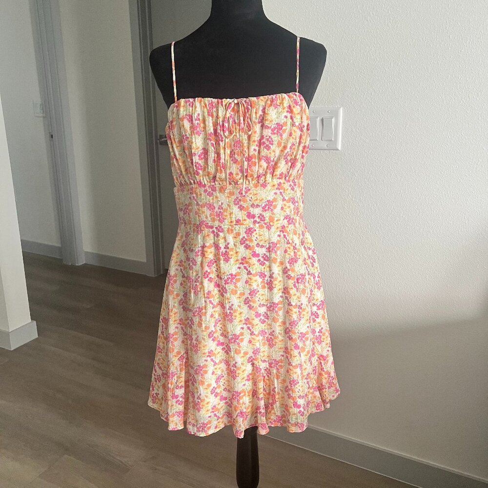 Francesca Mi Ami Floral Babydoll Dress Sz M Whimsy Fairy Boho Resort